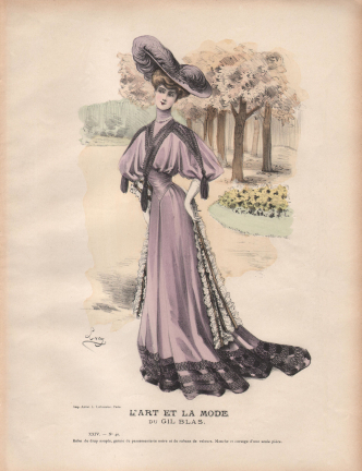 vintage french fashion plate