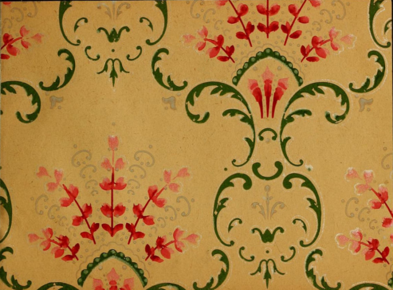 Pink, Red and Green Wallpaper Free Vintage Art