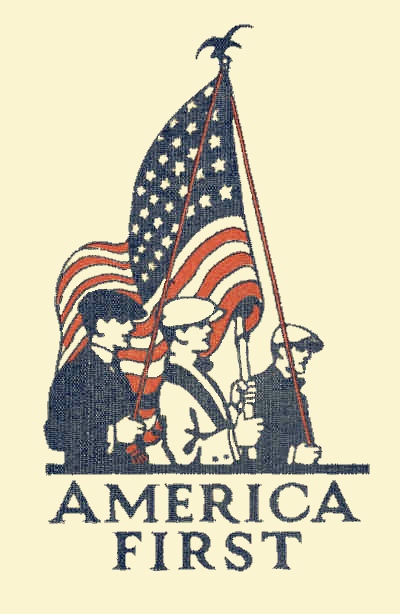 America First Vintage Book Cover & Patriotic Image