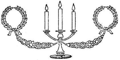 christmas candelabra image with lit candles