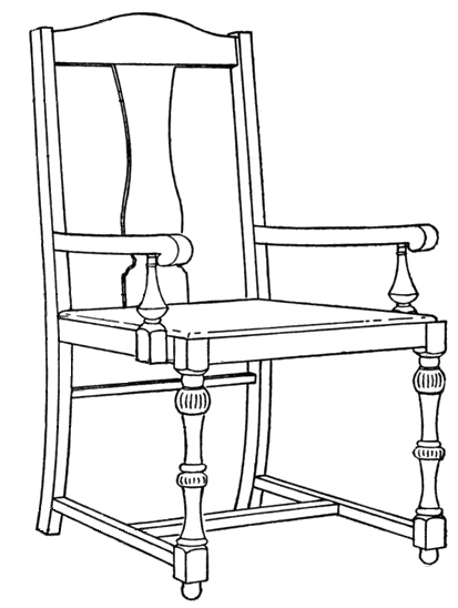 vintage chair drawing