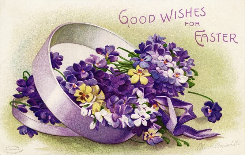 Good Wishes for Easter vintage holiday Clapsaddle postcard