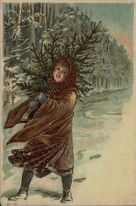 Christmas Girl with Tree